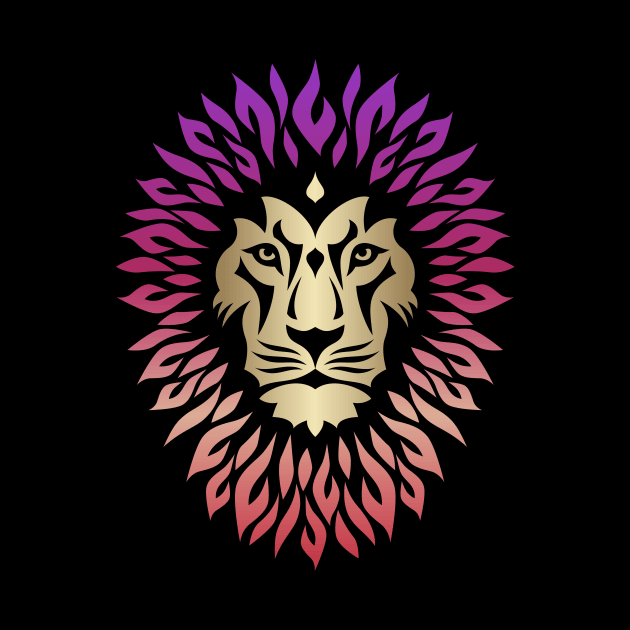 Artsy Style Lion Face by PallKris