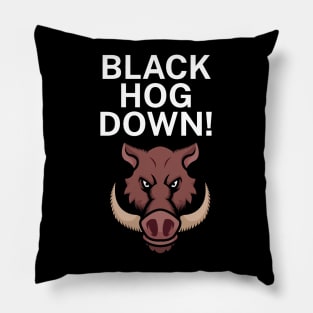 Black hog down Pillow