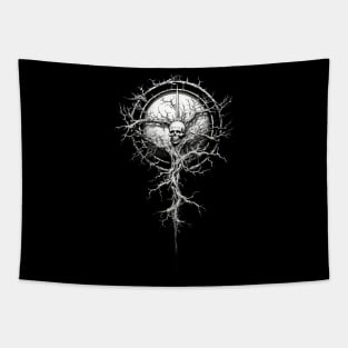 Tree Of Woe, Circle Of Thorns, skull Tapestry