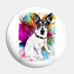 Jack Russell pop art Pin