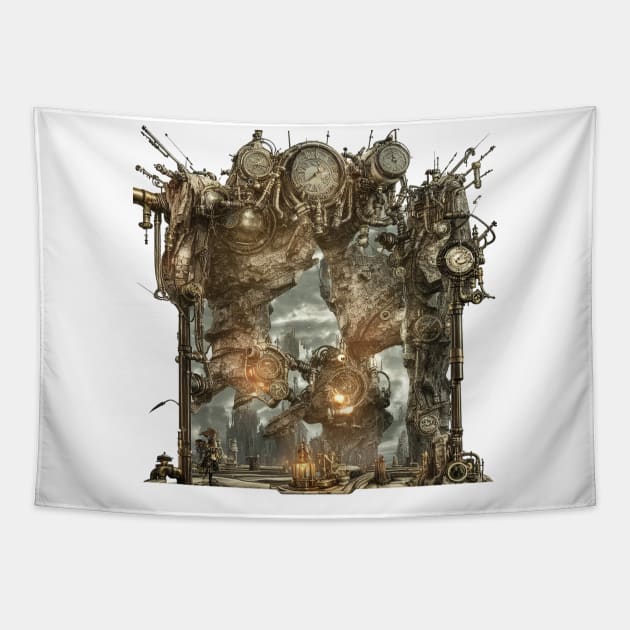 Steampunk Gate Tapestry by FelisSimha