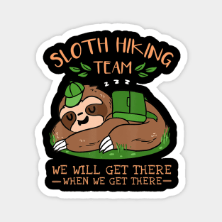 Sloth Hiking Team Magnet