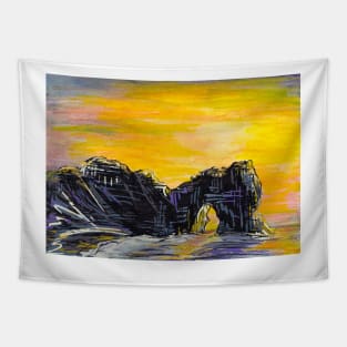 Sunset At Durdle Door Tapestry