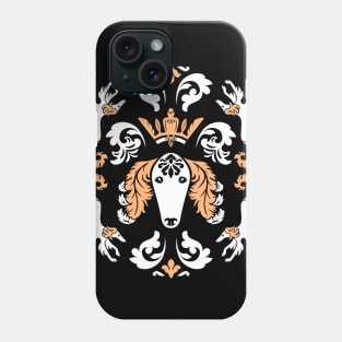 The Spirit of Saluki Damask (Black) Phone Case