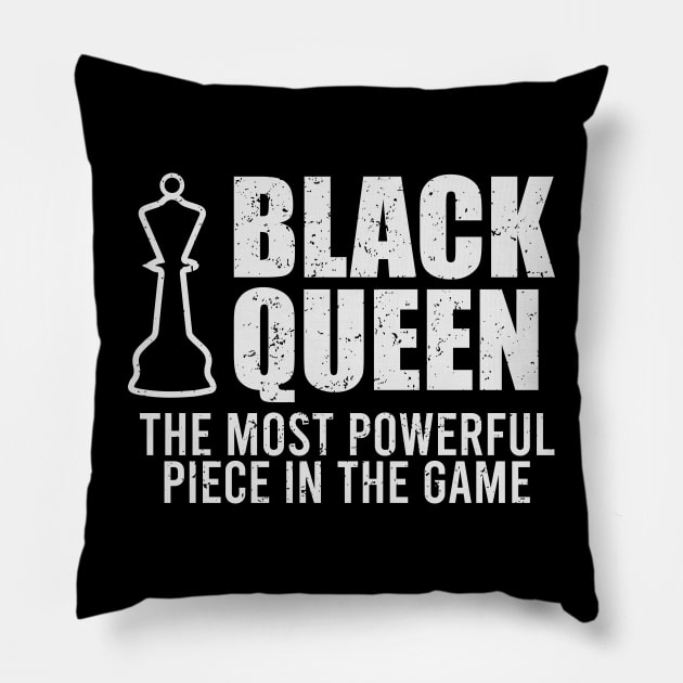 Black Queen, The most powerful piece in the game Pillow by UrbanLifeApparel