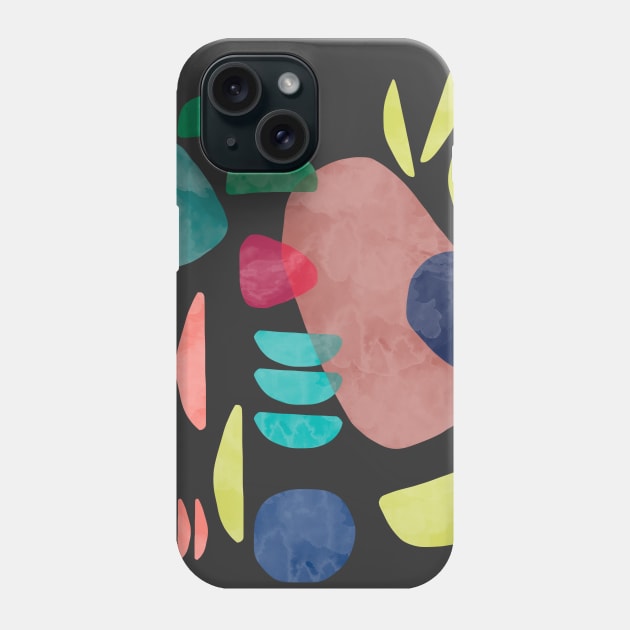 Pocket - Abstract Stains Coral Phone Case by ninoladesign