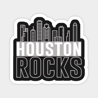 Houston Rocks Texas City Skyline Magnet