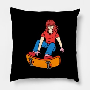 Beautiful skater girl Pillow