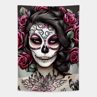 Sugar Skull Tattoo Tapestry