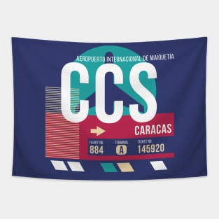 Caracus, Venezuela (CCS) Airport Code Baggage Tag E Tapestry