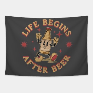 Life Begin After Beer Tapestry