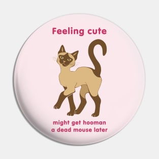 Feeling Cute Pin