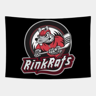 Rink Rats Hockey Logo Tapestry