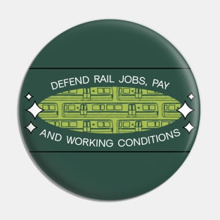 Defend Rail Jobs Pay And Working Conditions - RMT Pin