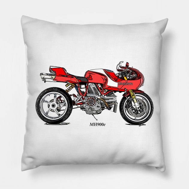 Ducati MH900e Pillow by TripleTreeAdv