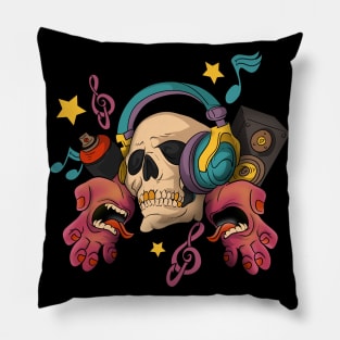 Graffiti Skull Music Pillow