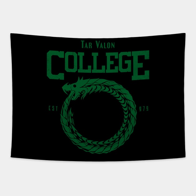 Tar Valon College Green Ajah Symbol Wheel of Time Parody Tapestry by TSHIRT PLACE