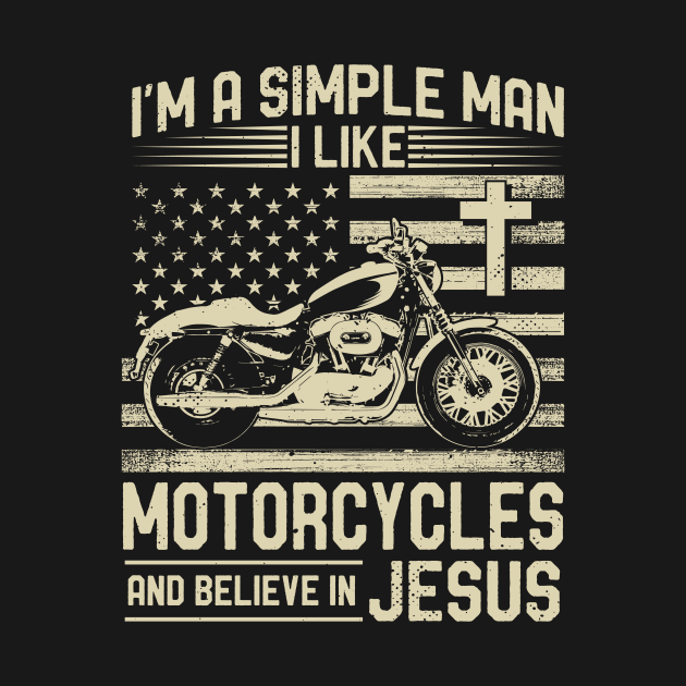 Motorcycles & Jesus Christian Biker Motorcycle by TheBestHumorApparel