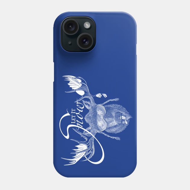 Moose Happy - Let It Snow Phone Case by DDGraphits