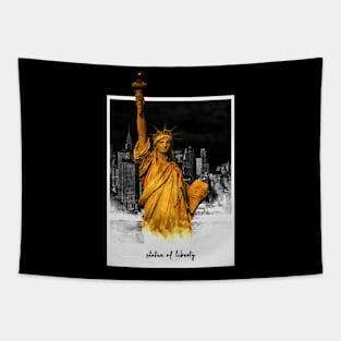 Gold Statue of Liberty Tapestry