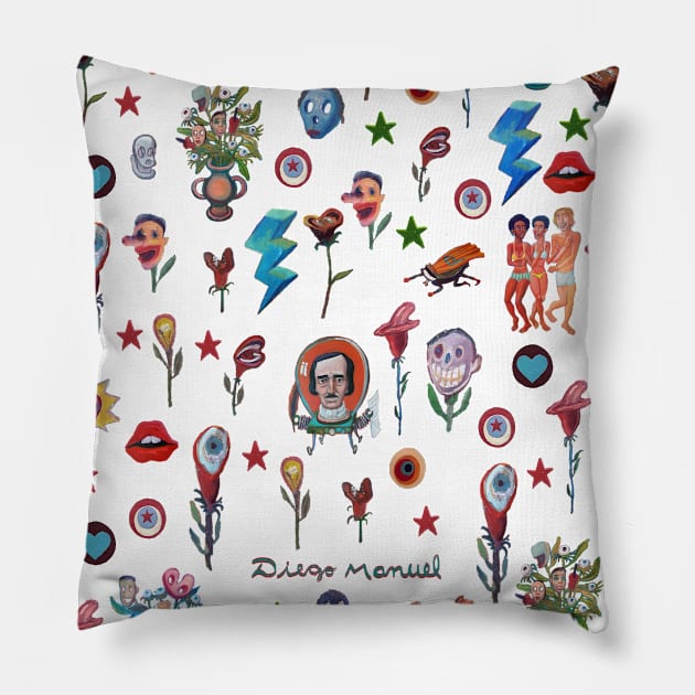 Pop surrealism 2 Pillow by diegomanuel