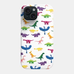 Tiny Colorful Gouache Dinosaurs Pattern Phone Case