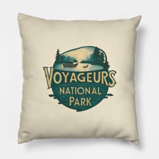 Voyageurs National Park Old Illustration Pillow