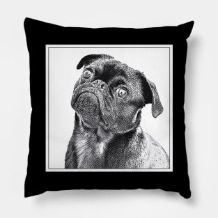 Pug Shot Stamp Pillow