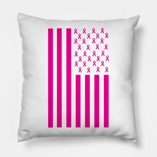 Pink Ribbon American Flag Breast Cancer Awareness Breast Cancer