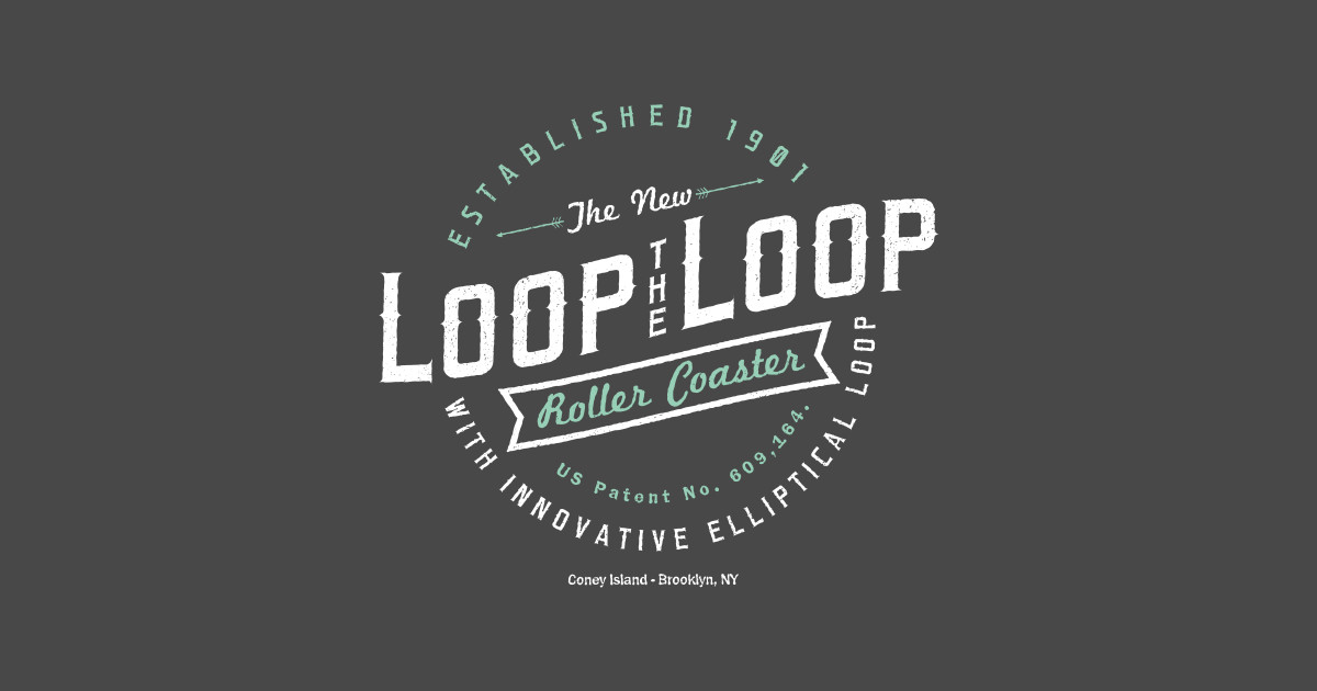 Loop the Loop - Classic Roller Coaster Merch - Roller Coaster - T-Shirt ...