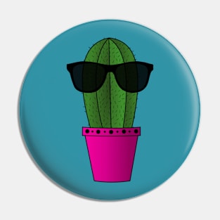 Cool Potted Cactus on Blue Pin