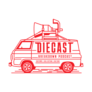 Diecast Breakdown - Van (Red on White) T-Shirt