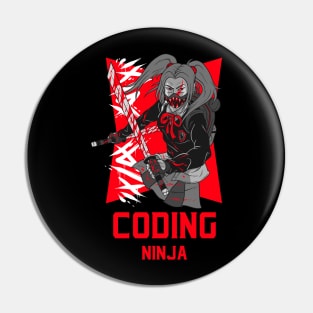 Female Coding Ninja Pin