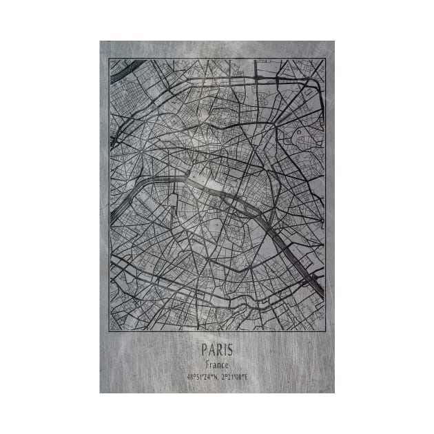 Paris, France, city map by Creative at home