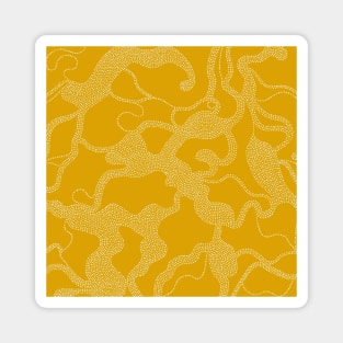 Abstract, Boho Dots In Mustard Magnet