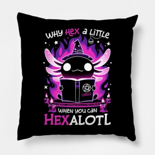 Axolotl Witching Hour - Spooky Salamander Pillow