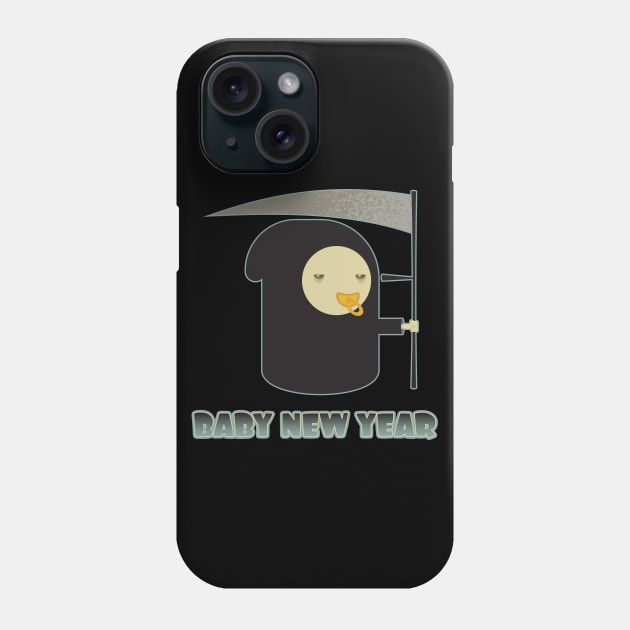 Grim Reaper Baby New Year Phone Case by DanielLiamGill