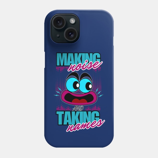 Making Noise and Taking Names - Shouting Funny Face Cartoon Emoji Phone Case by AllFunnyFaces