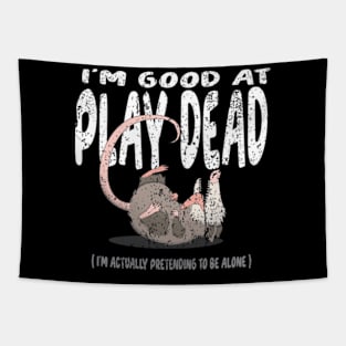 Play Dead Possum Tapestry