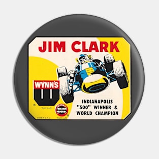 Jim Clark Indy 500 & F1 Auto Racing Champion Car 1960s Decal Pin