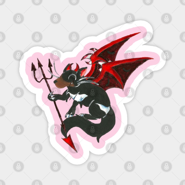 Little Devil Magnet by KristenOKeefeArt