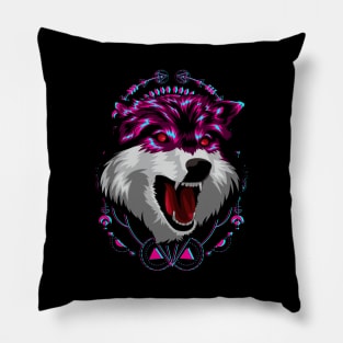 wolf oldschool Pillow