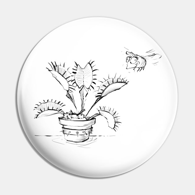 Evil Venus Fly Trap Pin by Jason's Doodles