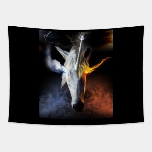 Fire And Ice Unicorn Tapestry