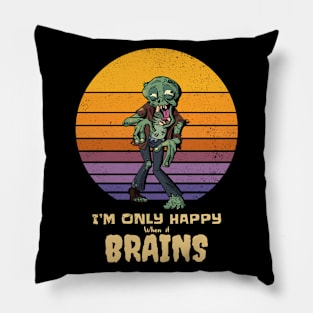 Halloween Zombie funny Brains Pillow