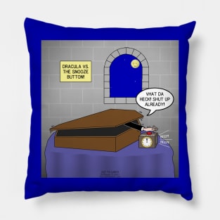 Dracula vs. the Snooze Button! Pillow