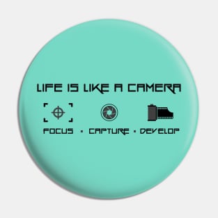 Life is like a camera. Pin