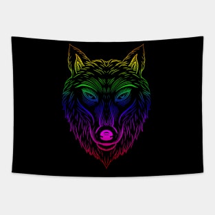 Pride Wolf LGBTQIA Tapestry