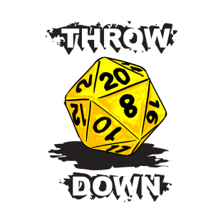 d20 Throw Down in Yellow T-Shirt