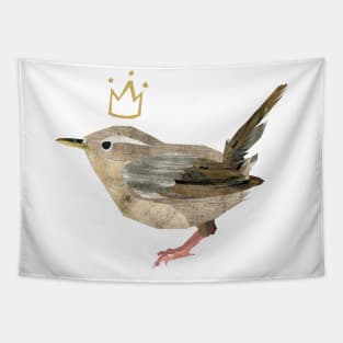 Wren - King of the birds (with crown) Tapestry